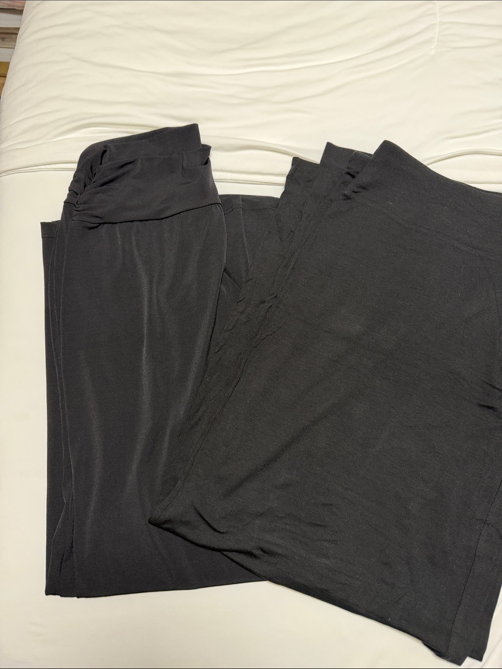 Black Stretchy Wide-Leg Pants  2 pairs size medium